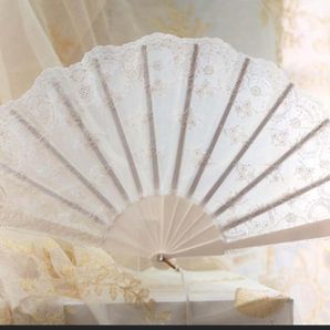 abanico novia blanco