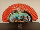 abanico pintado pavo real