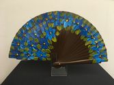 abanico pintado pavo real