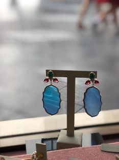 pendientes azules