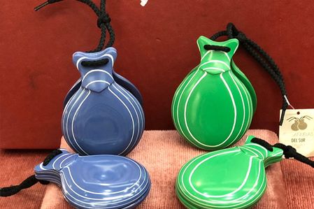 castañuelas vidrio en colores
