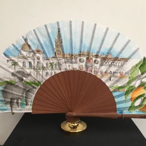 abanico con paisaje